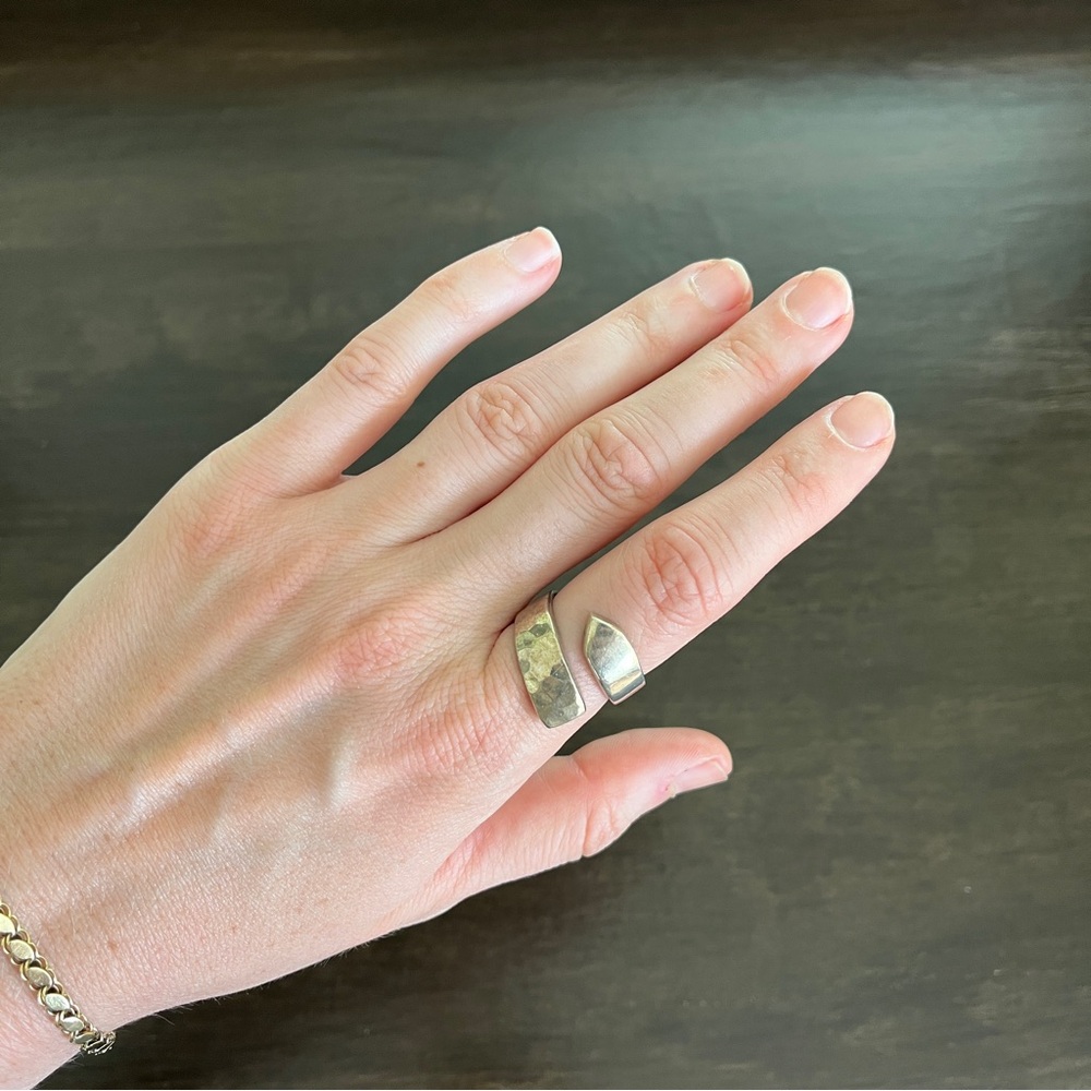 Sterling Silver Hammered Metal Ring